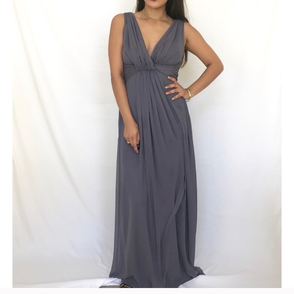 ‘Dessy Collection’ Bridesmaid Dress, Dark Gray - Picture 5 of 7